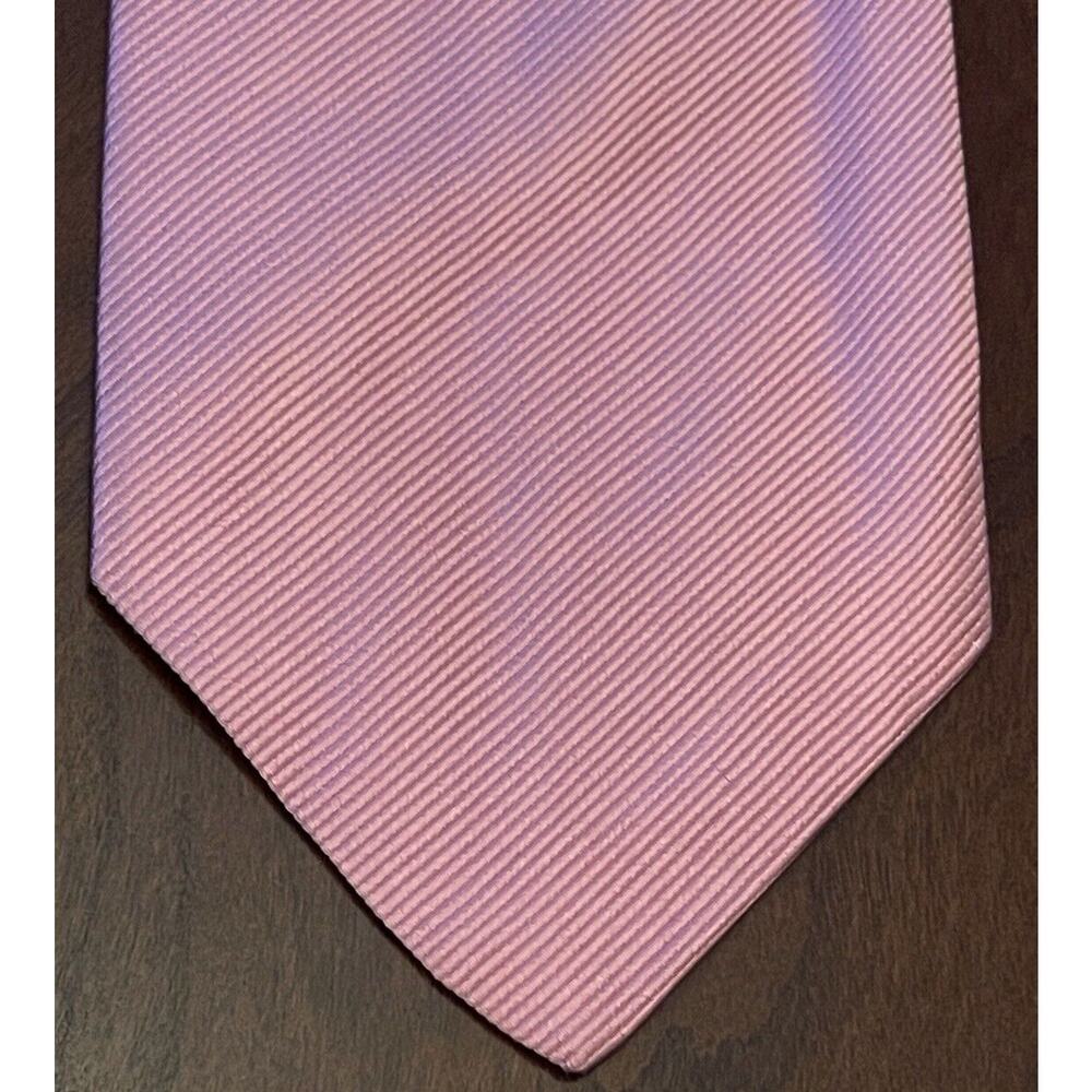 Altea Milano Pink Repp Hand Made 100% Silk Men’s Neck Tie Made In Italy